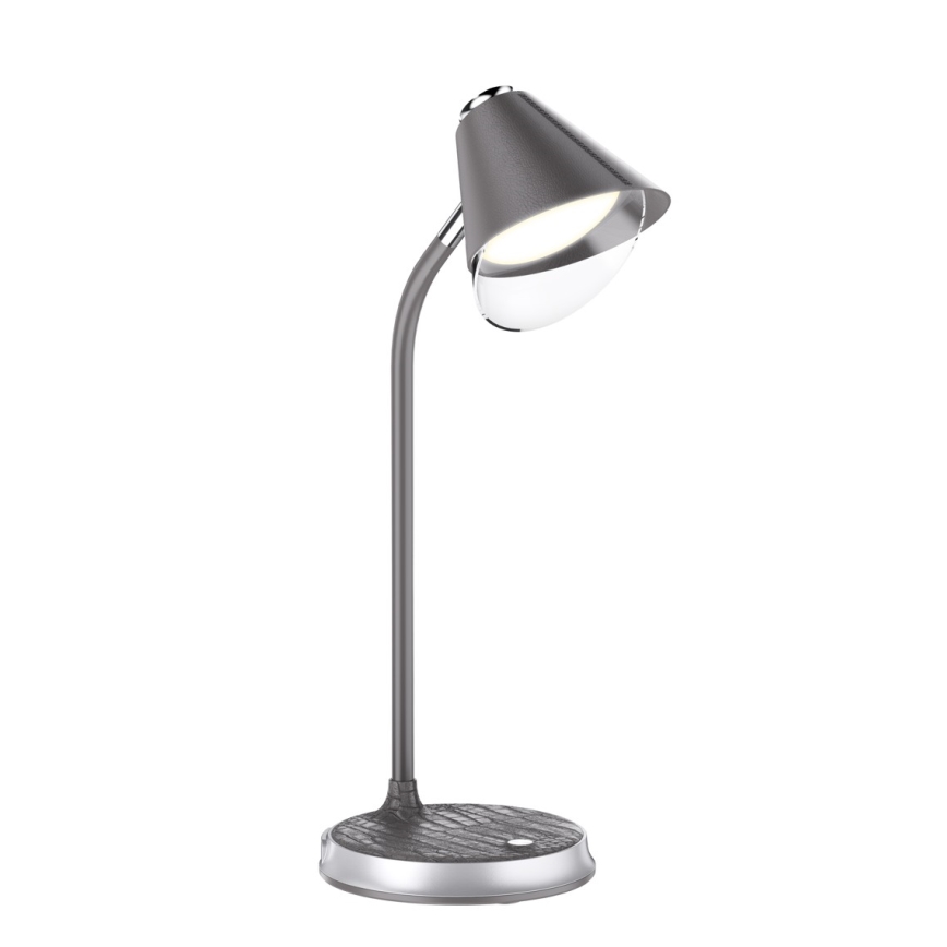 Lampada da tavolo LED dimmerabile con ricarica wireless	 FINCH LED/9W/12/230V grigio/cromo lucido