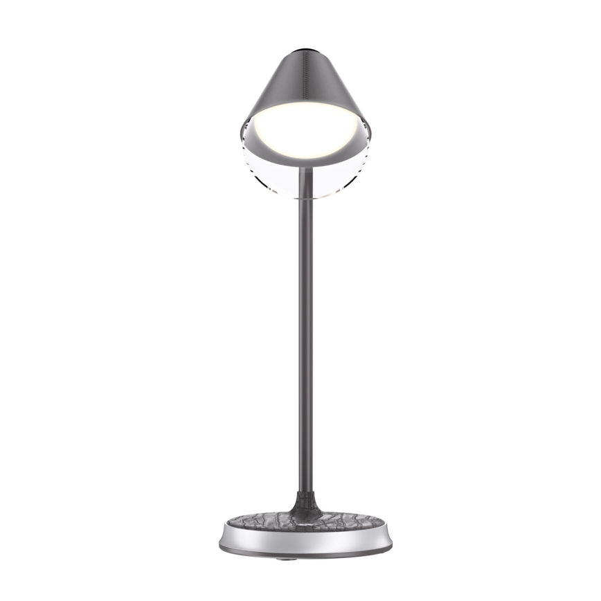 Lampada da tavolo LED dimmerabile con ricarica wireless	 FINCH LED/9W/12/230V grigio/cromo lucido