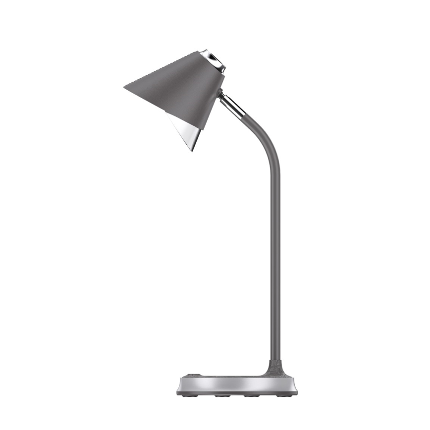 Lampada da tavolo LED dimmerabile con ricarica wireless	 FINCH LED/9W/12/230V grigio/cromo lucido
