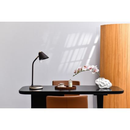 Lampe de table à intensité variable avec charge sans fil FINCH LED/9W/12/230V gris/chrome brillant