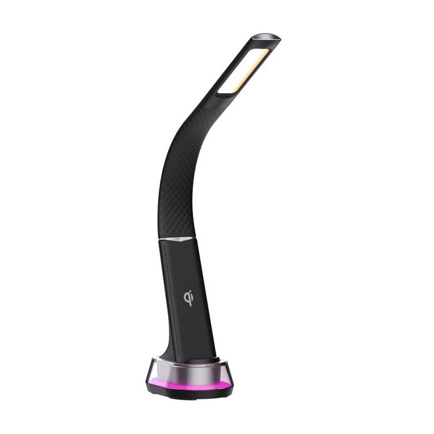 LED RGB Lampada da tavolo dimmerabile con ricarica wireless CORELLA LED/7W/12/230V nero