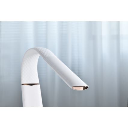 LED RGB dimmbare Tischlampe mit kabelloser Ladefunktion CORELLA LED/7W/12/230V weiß