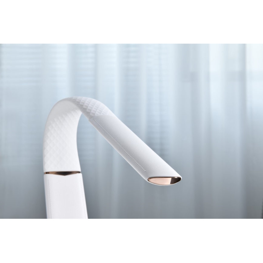 LED RGB dimmbare Tischlampe mit kabelloser Ladefunktion CORELLA LED/7W/12/230V weiß