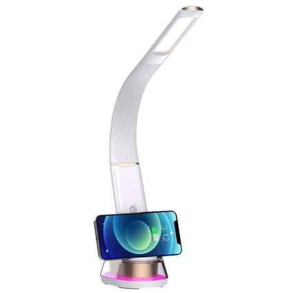 LED RGB dimmbare Tischlampe mit kabelloser Ladefunktion CORELLA LED/7W/12/230V weiß