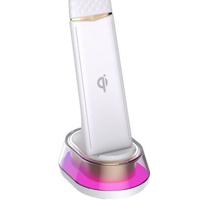 LED RGB dimmbare Tischlampe mit kabelloser Ladefunktion CORELLA LED/7W/12/230V weiß