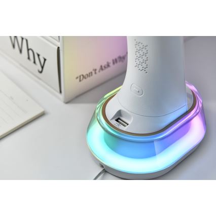 LED RGB Lampada da tavolo dimmerabile con ricarica wireless CORELLA LED/7W/12/230V bianco