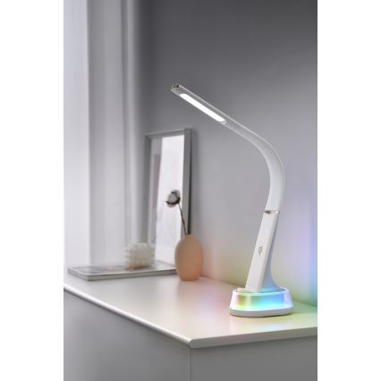 LED RGB Lampada da tavolo dimmerabile con ricarica wireless CORELLA LED/7W/12/230V bianco