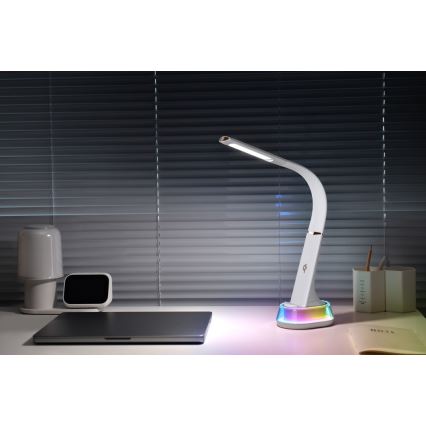 LED RGB Lampada da tavolo dimmerabile con ricarica wireless CORELLA LED/7W/12/230V bianco