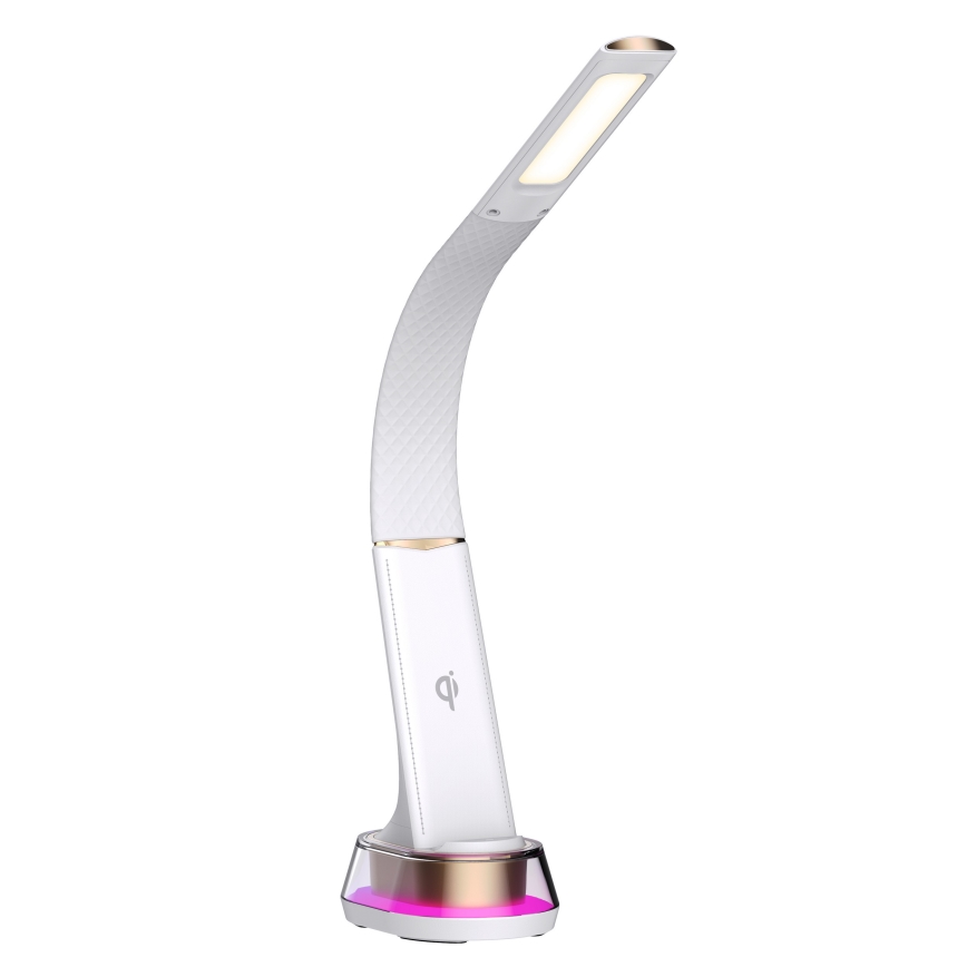 LED RGB Lampada da tavolo dimmerabile con ricarica wireless CORELLA LED/7W/12/230V bianco