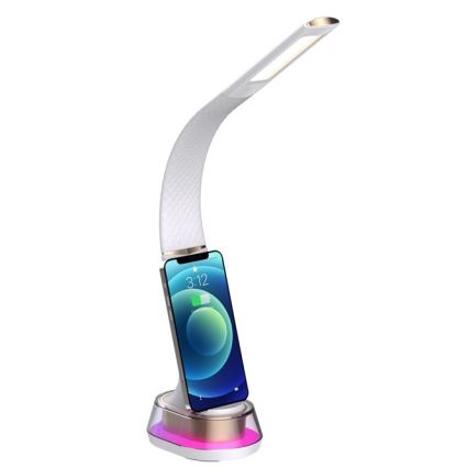 LED RGB Lampada da tavolo dimmerabile con ricarica wireless CORELLA LED/7W/12/230V bianco
