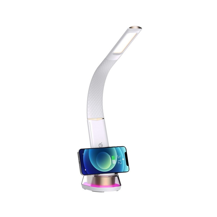 LED RGB Lampada da tavolo dimmerabile con ricarica wireless CORELLA LED/7W/12/230V bianco