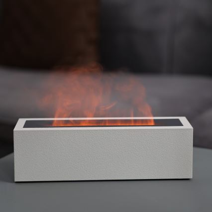 LED Diffuseur d'arômes et humidificateur d'air avec fausse flamme LED/10W/5V
