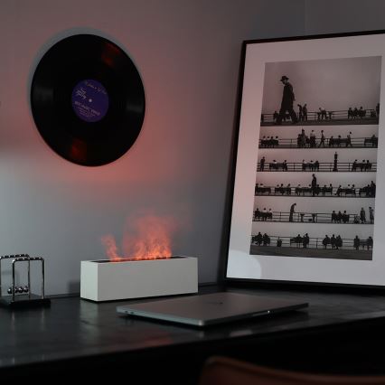 LED Diffuseur d'arômes et humidificateur d'air avec fausse flamme LED/10W/5V