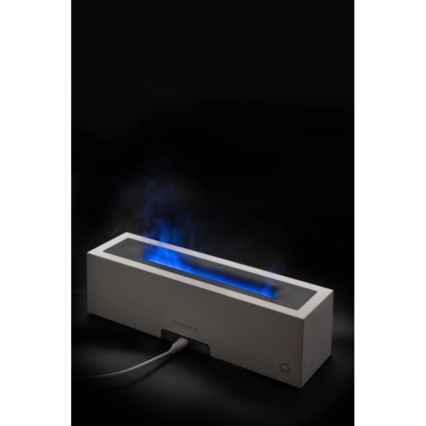 LED Diffuseur d'arômes et humidificateur d'air avec fausse flamme LED/10W/5V