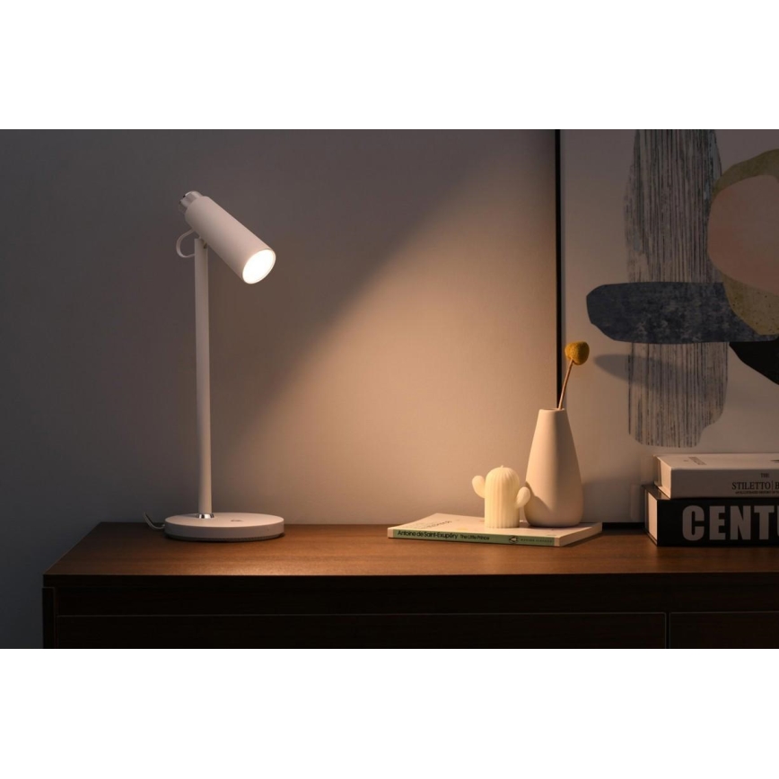 Lampada da tavolo LED dimmerabile con senza fili Qi di ricarica TIT LED/12W/230V bianco