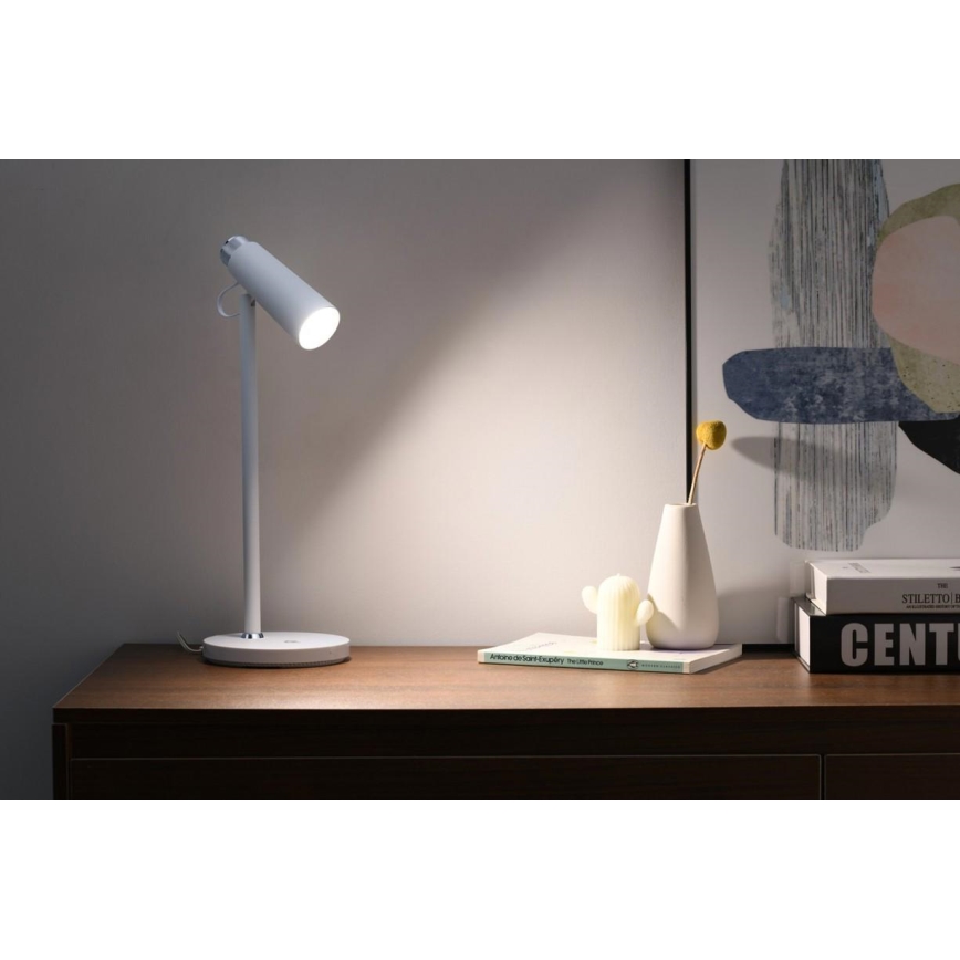 Lampada da tavolo LED dimmerabile con senza fili Qi di ricarica TIT LED/12W/230V bianco