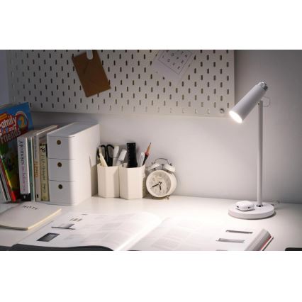 Lampada da tavolo LED dimmerabile con senza fili Qi di ricarica TIT LED/12W/230V bianco