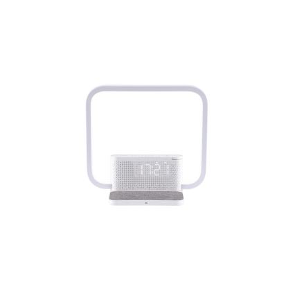 Lampada da tavolo LED dimmerabile con sveglia e Qi di ricarica LED/18W/230V bianco