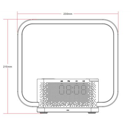 Lampada da tavolo LED dimmerabile con sveglia e Qi di ricarica LED/18W/230V bianco