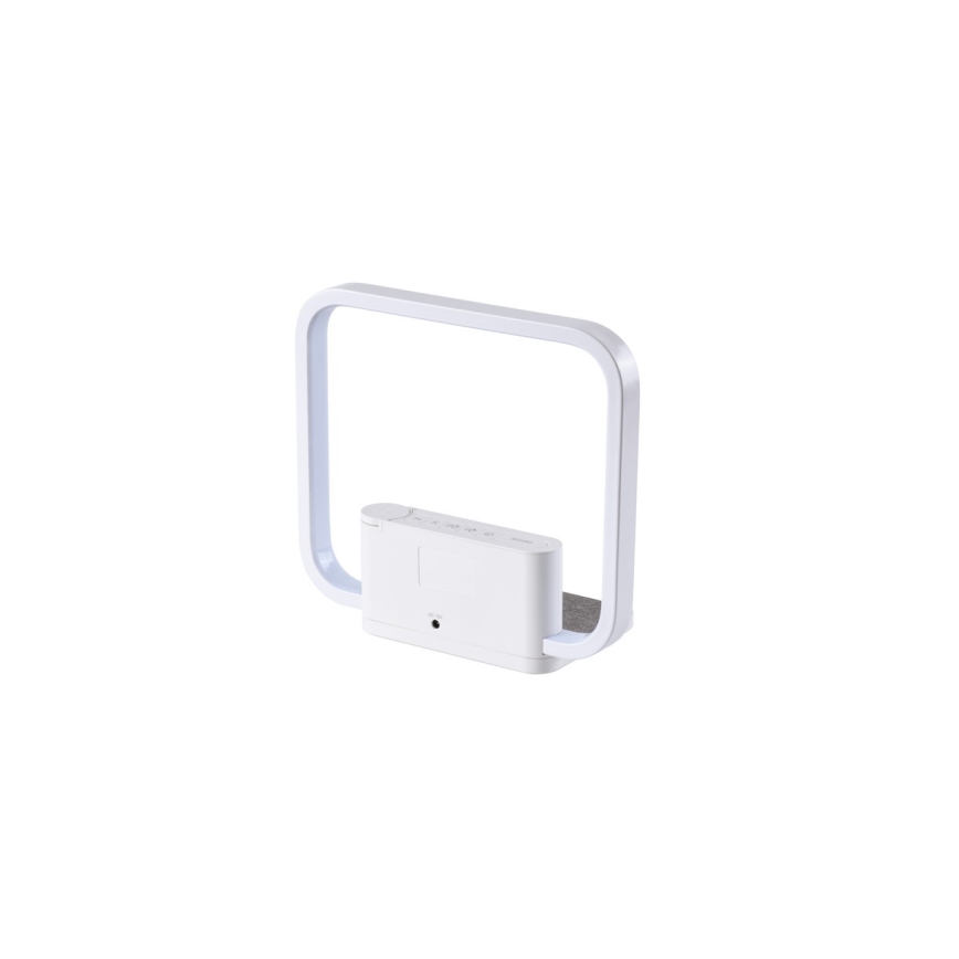 Lampe de table à intensité variable avec réveil et Qi charge LED/18W/230V blanc