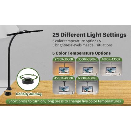 LED Flessibile dimmerabile illuminazione del monitor OFFICE LED/24W/230V 2700-6300K CRI 95