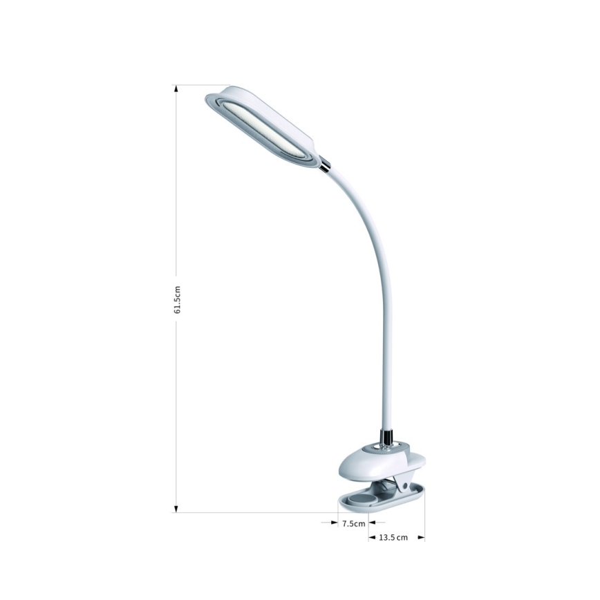 LED+CCT dimmbare Tischlampe mit Clip CLIP LED/7,5W/230V 3000/4200/5000K weiß