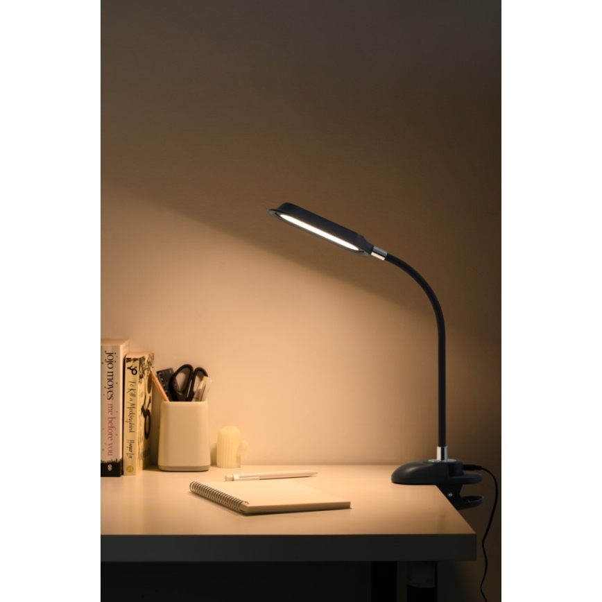 Lampe de bureau à pince dimmable LED+CCT CLIP LED/7,5W/230V 3000/4200/5000K noire