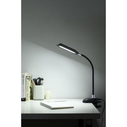 Lampe de bureau à pince dimmable LED+CCT CLIP LED/7,5W/230V 3000/4200/5000K noire