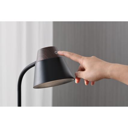 Lampada da tavolo LED+CCT dimmerabile con ricarica wireless QI IDEAL LED/8W/230V 2700/4000/5000K marrone