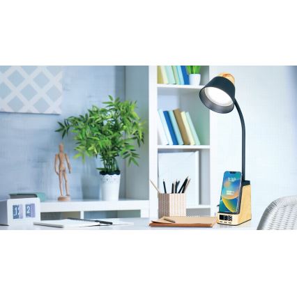 LED+CCT Lampe de bureau dimmable à charge sans fil QI IDEAL LED/8W/230V 2700/4000/5000K beige
