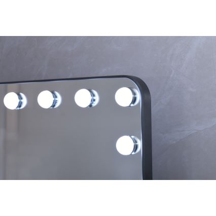 Dimmbarer LED-Make-up-Spiegel HOLLYWOOD LED/18W/230V 3000/4200/6000K grau