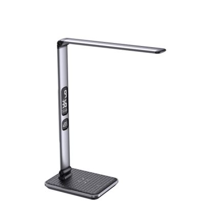 Lampada da tavolo dimmerabile a LED, 8,5 W/230 V, con ricarica wireless, argento