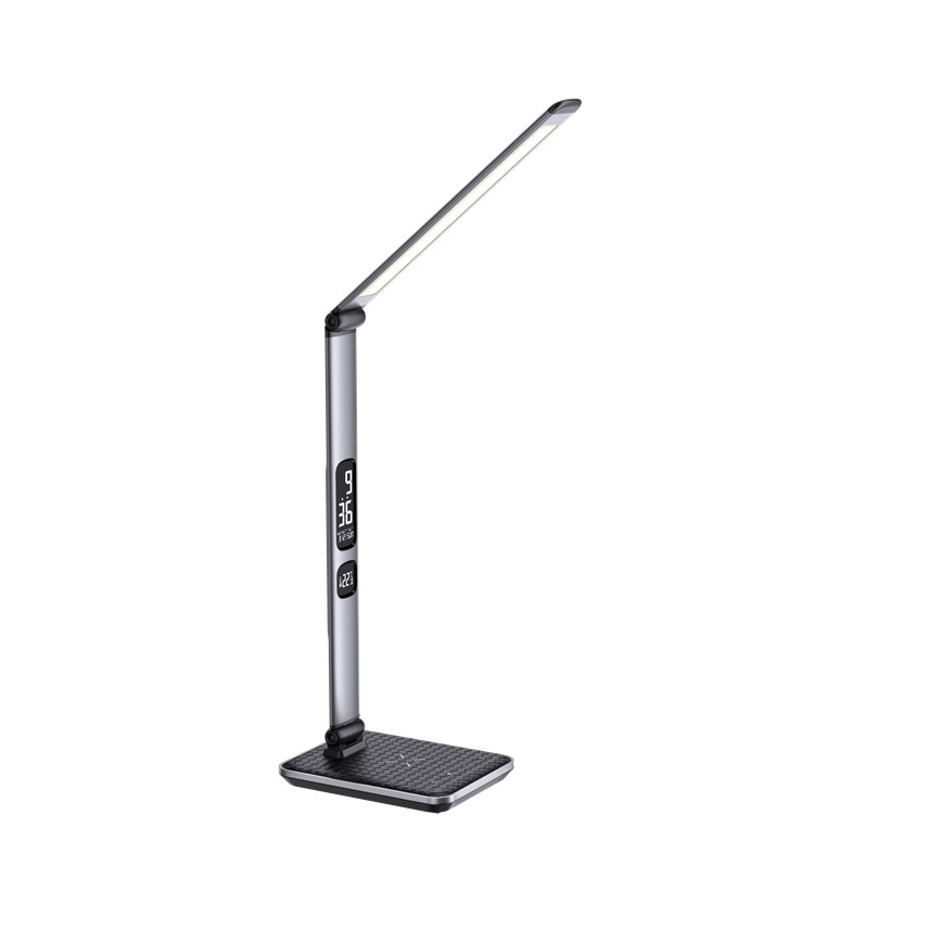 Lampada da tavolo dimmerabile a LED, 8,5 W/230 V, con ricarica wireless, argento