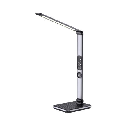 Lampada da tavolo dimmerabile a LED, 8,5 W/230 V, con ricarica wireless, argento