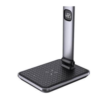 Lampada da tavolo dimmerabile a LED, 8,5 W/230 V, con ricarica wireless, argento