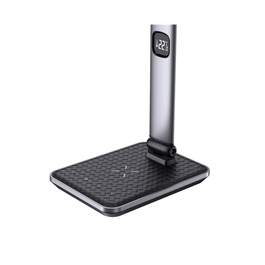 Lampada da tavolo dimmerabile a LED, 8,5 W/230 V, con ricarica wireless, argento