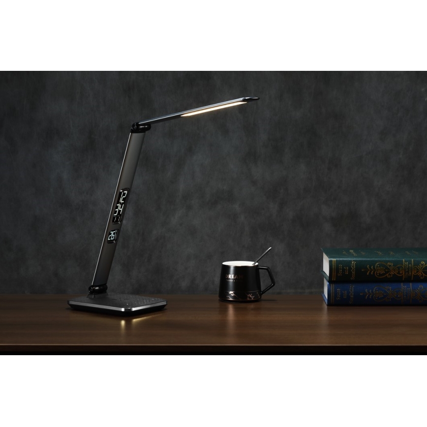 Dimmbare LED-Tischlampe LED/8,5W/230V mit kabelloser Ladefunktion, silber
