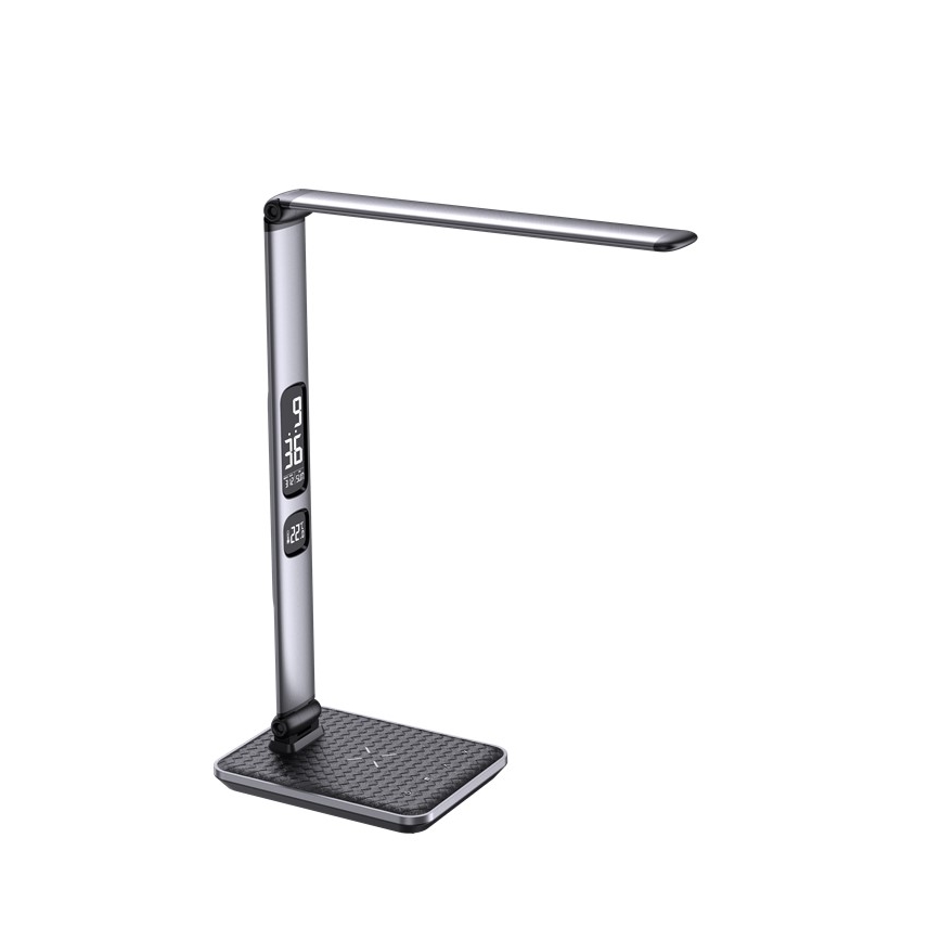 Dimmbare LED-Tischlampe LED/8,5W/230V mit kabelloser Ladefunktion, silber