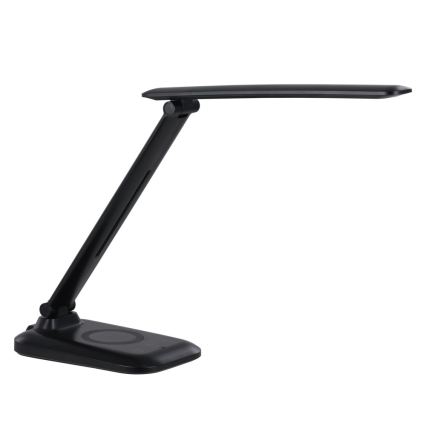 Lampada da tavolo LED dimmerabile con ricarica wireless Qi e porta USB LUMI LED/7W/230V, nero
