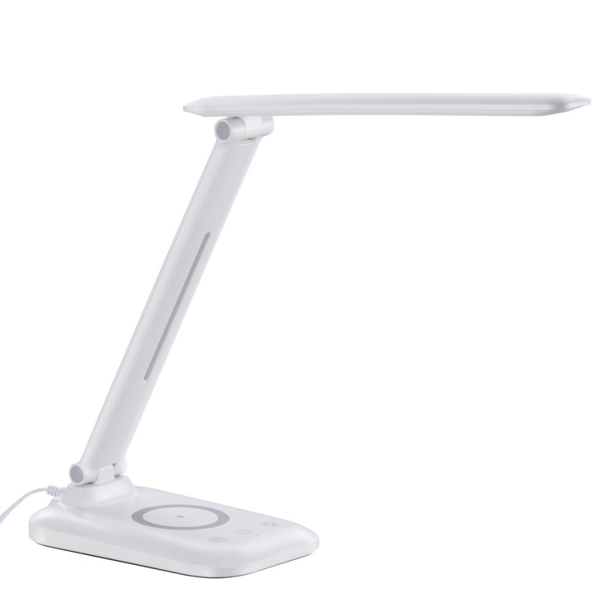 Dimmbare LED-Tischlampe mit kabelloser QI-Ladefunktion und USB-Anschluss LUMI LED/7W/230V weiß