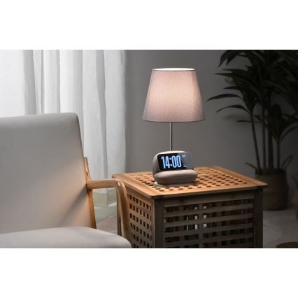 Dimmbare LED-Tischlampe mit kabelloser Qi-Ladefunktion SOFA LED/6W/230V grau