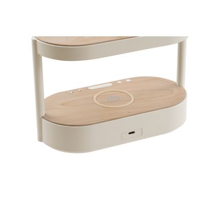 Lampe de table LED à intensité variable avec réveil et station de charge TRIPLE DOCK LED/1,5W/5V