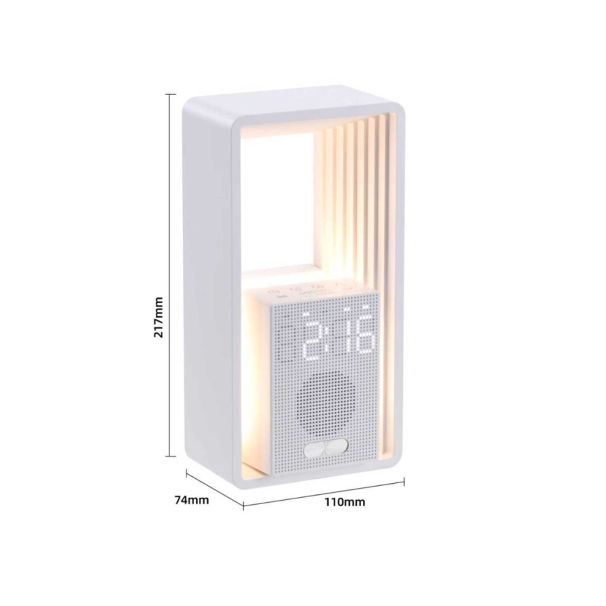 Lampada da tavolo LED con sveglia e ricarica CALM LED/3,5W/5V