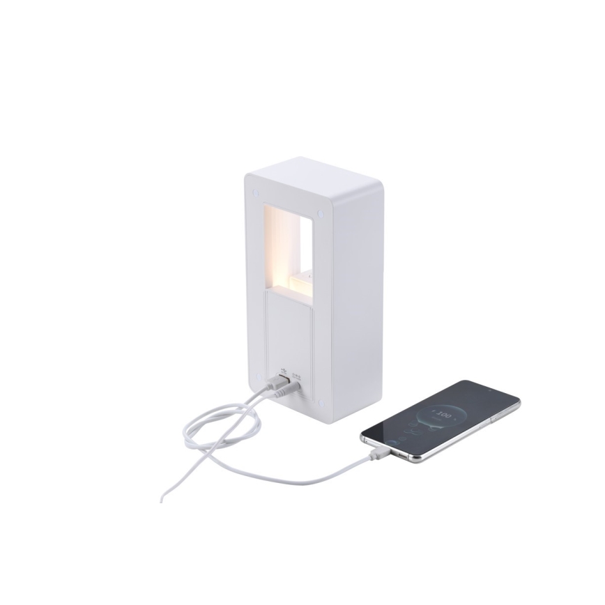 LED-Tischlampe mit Wecker und Ladefunktion CALM LED/3,5W/5V