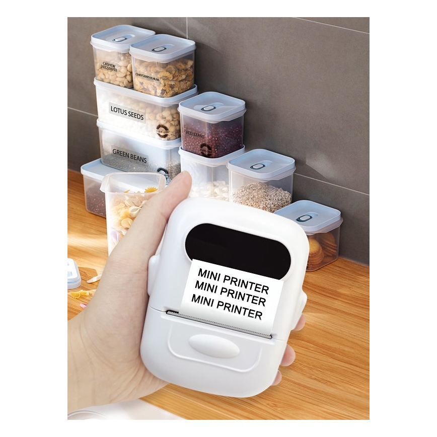 Digitaler Etikettendrucker USB-C + selbstklebende Etiketten 40x30mm