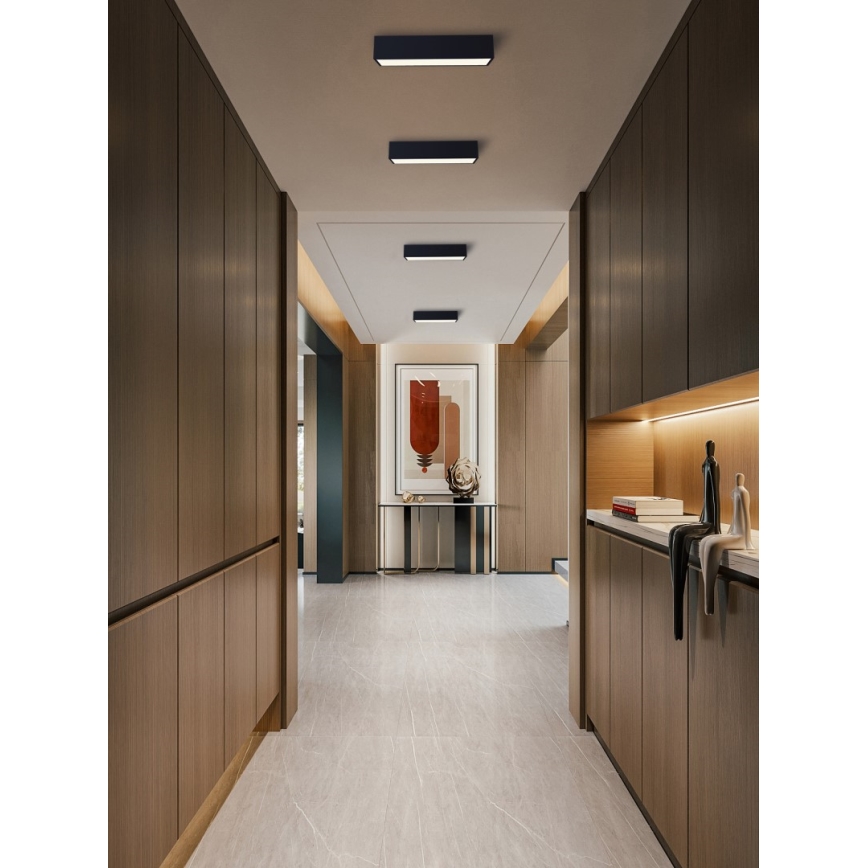Immax NEO 07074-60 - Plafonnier à intensité variable LED CANTO LED/34W/230V noir Tuya + télécommande