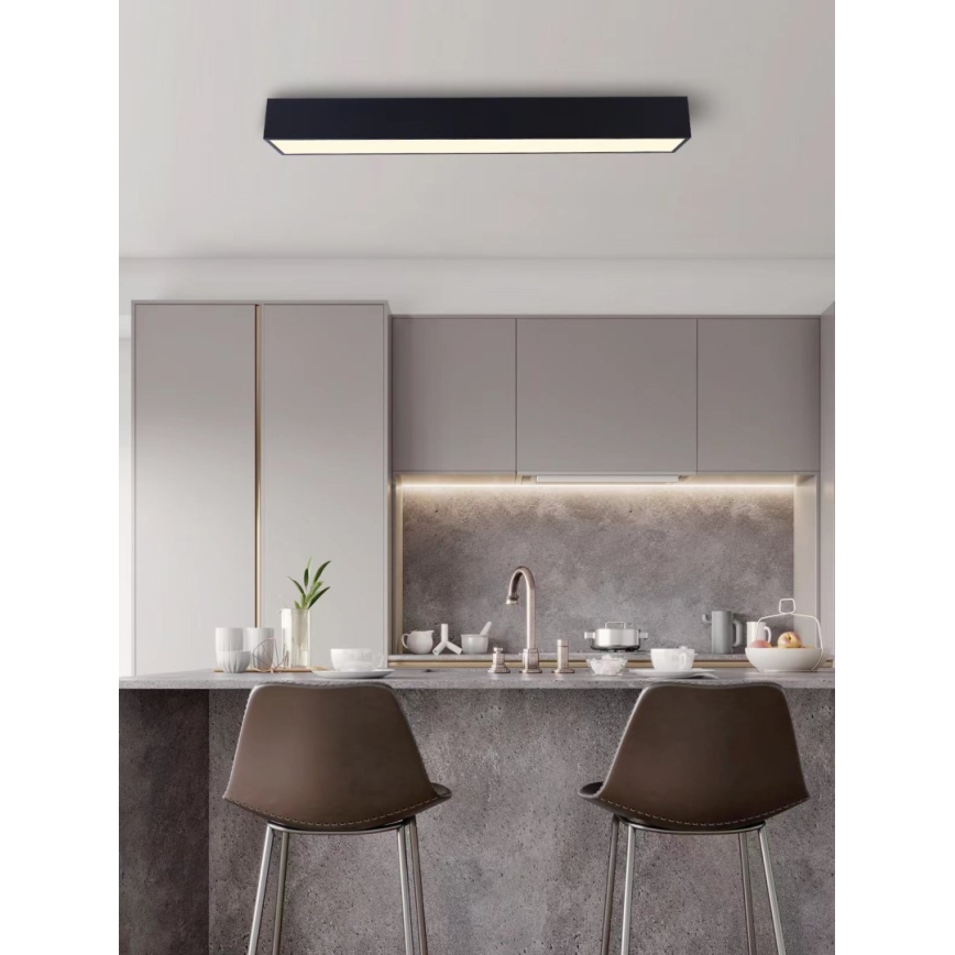 Immax NEO 07074-90 - Plafoniera LED dimmerabile CANTO LED/50W/230V nero Tuya + telecomando