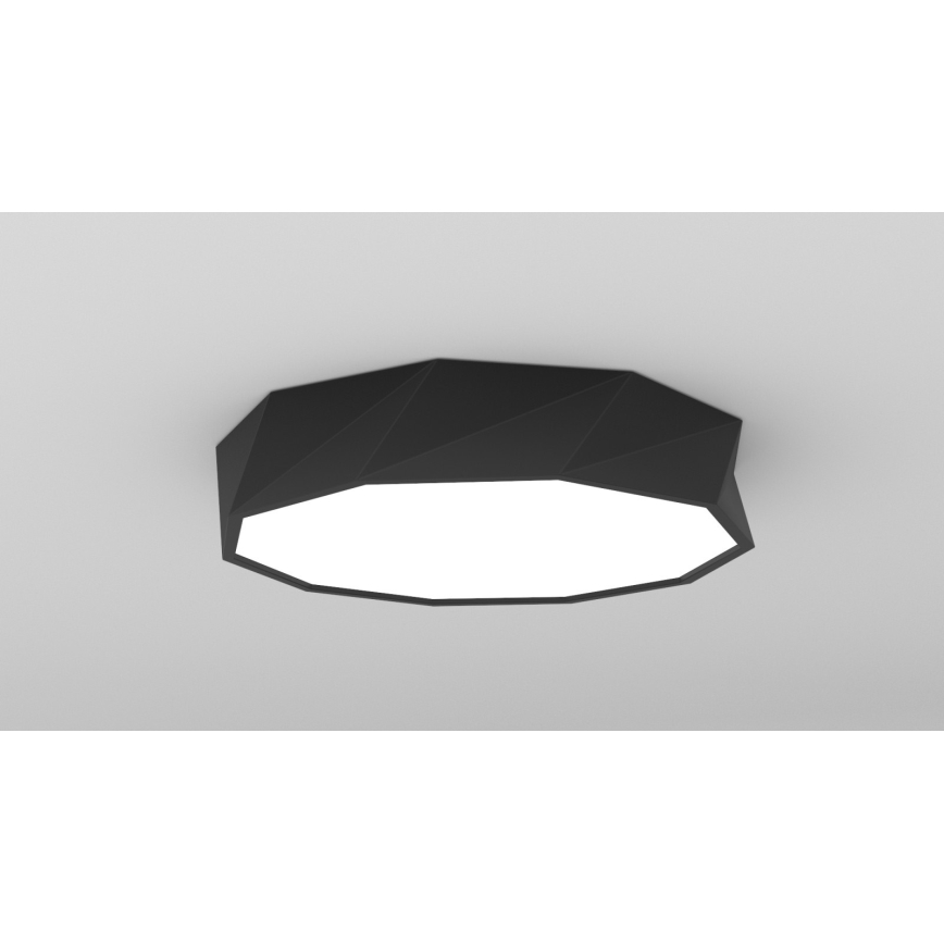 Immax NEO 07130-B60 - LED SMART Plafonnier à intensité variable DIAMANTE noir LED/43W/230V + télécommande 60cm Tuya ZigBee