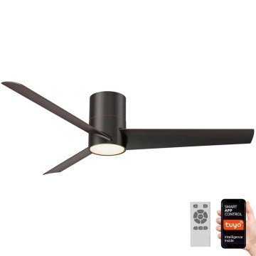 Immax NEO 07135-B - Ventilatore da soffitto dimmerabile a LED FRESH LED/18W/230V Wi-Fi Tuya nero + telecomando