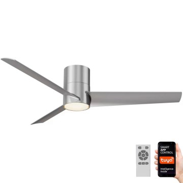 Immax NEO 07135-S - Dimmbarer LED-Deckenventilator FRESH LED/18W/230V Wi-Fi Tuya matt Chrom + Fernbedienung